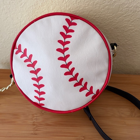 Betsey Johnson Luv Betsey Baseball Crossbody Bag with Hey Batter Batter print - Picture 12 of 14